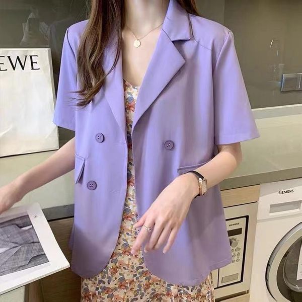women's suits & blazers 2021 summer short-sleeved female korean version of the loose casual suit jacket western style fashion lx022, White;black
women's suits & blazers 2021 summer short-sleeved female korean version of the loose casual suit jacket western style fashion lx022, White;black