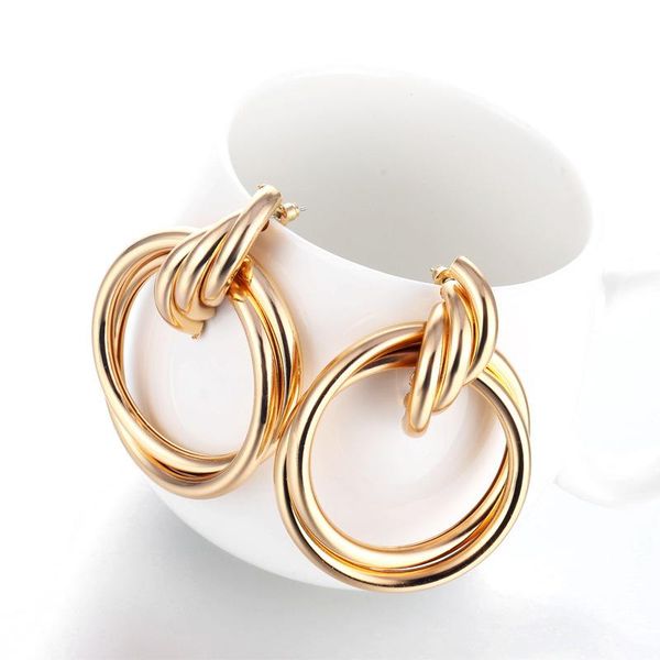 hoop & huggie alloy circular earrings round multilayer wrapped around the women's jewelry commemorative birthday gift, Golden;silver
hoop & huggie alloy circular earrings round multilayer wrapped around the women's jewelry commemorative birthday gift, Golden;silver
