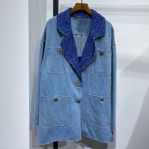 women's jackets jackets fashion brand denim jeans jacket for women turn-down collar buttons cotton spring high-end casual luxury tdva, Black;brown
women's jackets jackets fashion brand denim jeans jacket for women turn-down collar buttons cotton spring high-end casual luxury tdva, Black;brown