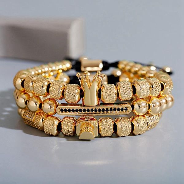 beaded, strands nice luxury crown bracelet set men fashion skull strip gold copper beads bracelets&bangles pulseira masculina, Black
beaded, strands nice luxury crown bracelet set men fashion skull strip gold copper beads bracelets&bangles pulseira masculina, Black