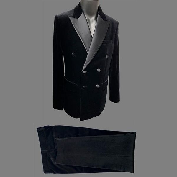men's suits & blazers luxury black velvet men double breasted wedding groom tuxedo terno masculino slim fit prom party man blazer 2 pie, White;black
men's suits & blazers luxury black velvet men double breasted wedding groom tuxedo terno masculino slim fit prom party man blazer 2 pie, White;black