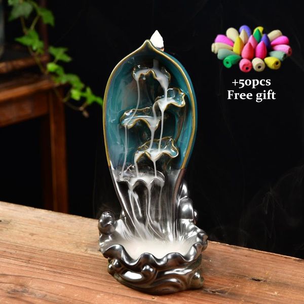 fragrance lamps backflow incense burner holder smoke waterfall reflux ceramic for yoga with 50pcs cones
fragrance lamps backflow incense burner holder smoke waterfall reflux ceramic for yoga with 50pcs cones