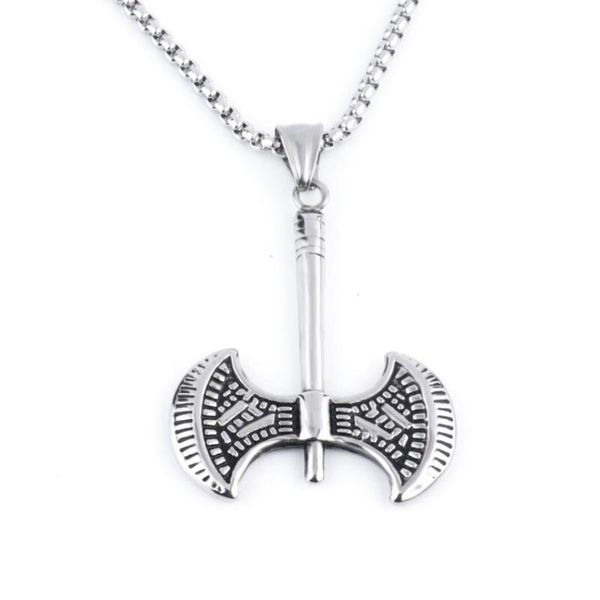 pendant necklaces men's creative european and american stainless steel chain axe necklace, Silver
pendant necklaces men's creative european and american stainless steel chain axe necklace, Silver