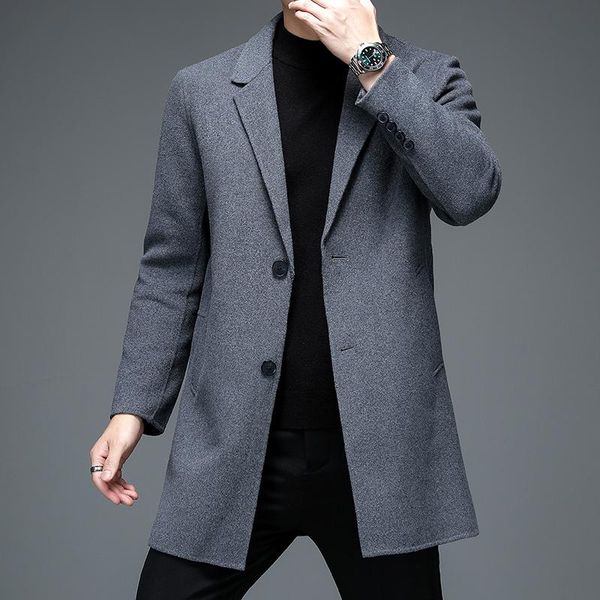 men's wool & blends autumn winter men sheep coat elegant smart casual notched collar single-breasted cashmere woolen blend soft overcoa, Black
men's wool & blends autumn winter men sheep coat elegant smart casual notched collar single-breasted cashmere woolen blend soft overcoa, Black