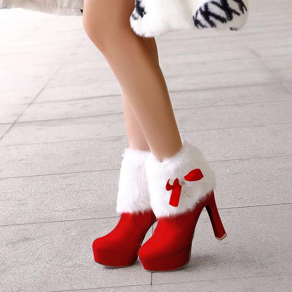 boots winter snow women high heels platform keep warm ankle fashion fur bowknot crystal red stiletto ladies shoes, Black
boots winter snow women high heels platform keep warm ankle fashion fur bowknot crystal red stiletto ladies shoes, Black