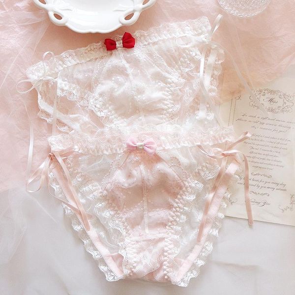 women's panties kawaii lace transparent bandage japanese soft sister cute fairy cherry blossom embroidery low waist underpants girl, Black;pink
women's panties kawaii lace transparent bandage japanese soft sister cute fairy cherry blossom embroidery low waist underpants girl, Black;pink