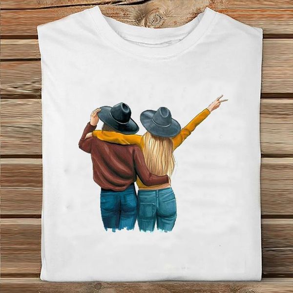 men short sleeve trend cartoon mens t shirt sister friends summer spring clothes print female tee ladies graphic, White;black
men short sleeve trend cartoon mens t shirt sister friends summer spring clothes print female tee ladies graphic, White;black