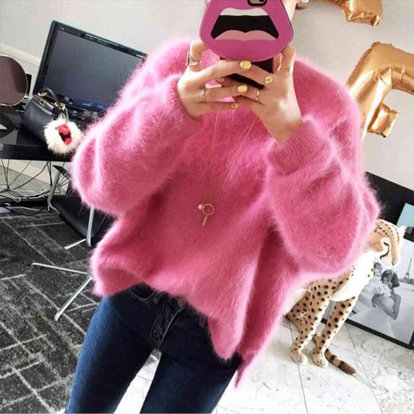 arrival women knitted womens sweater pullovers fashion fall winter thick soft warm mohair pink oversize loose sweaters, White;black
arrival women knitted womens sweater pullovers fashion fall winter thick soft warm mohair pink oversize loose sweaters, White;black