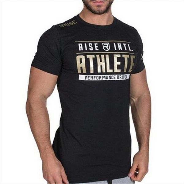 short sleeve cotton summer casual mens t shirts fashion slim print crossfit gyms fitness workout tee brand clothing, White;black
short sleeve cotton summer casual mens t shirts fashion slim print crossfit gyms fitness workout tee brand clothing, White;black