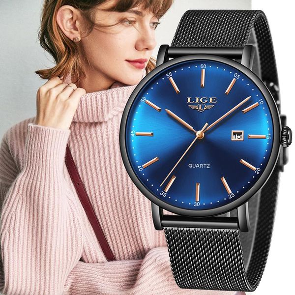 wristwatches lige modern fashion black quartz watch women mesh stainless steel watchband casual wristwatch gift for female+box, Slivery;brown
wristwatches lige modern fashion black quartz watch women mesh stainless steel watchband casual wristwatch gift for female+box, Slivery;brown