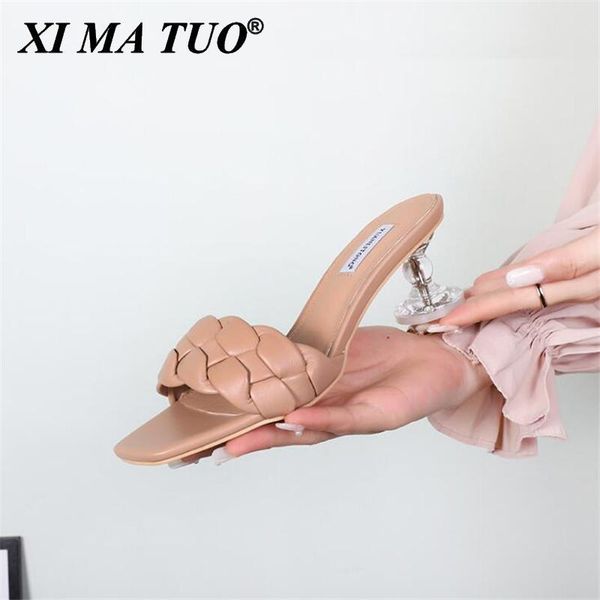 dress shoes 2021 design weave women slipper ladies thin high heel sandal open toe slip on summer outdoor slides flip flop shoe, Black
dress shoes 2021 design weave women slipper ladies thin high heel sandal open toe slip on summer outdoor slides flip flop shoe, Black