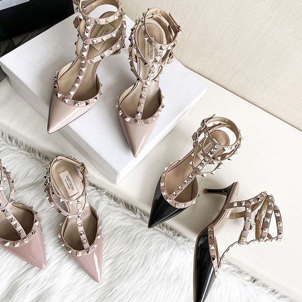 2021 hualunjia vt high heels baotou sandals women's pointed thin heel rivet one line buckle leather single shoes women's shoes[fin, Black
2021 hualunjia vt high heels baotou sandals women's pointed thin heel rivet one line buckle leather single shoes women's shoes[fin, Black
