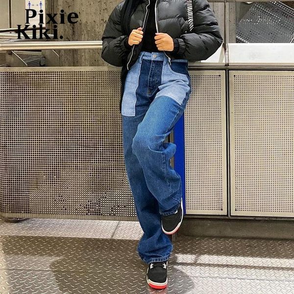 pixiekiki y2k patchwork baggy jeans woman high waist wide leg trousers 2000s aesthetic casual loose pants streetwear p67-de54 women's, Blue
pixiekiki y2k patchwork baggy jeans woman high waist wide leg trousers 2000s aesthetic casual loose pants streetwear p67-de54 women's, Blue
