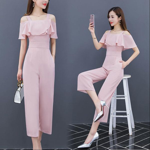 summer casual women rompers off shoulder trousers loose overalls high waist wide leg playsuit romper s26, Black;white
summer casual women rompers off shoulder trousers loose overalls high waist wide leg playsuit romper s26, Black;white