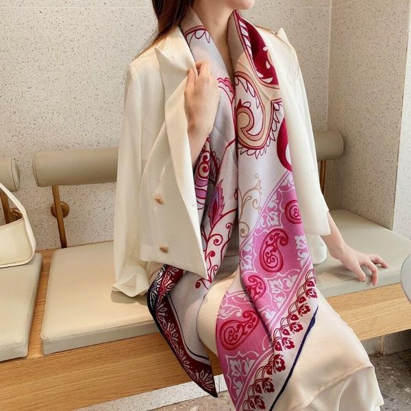 scarves 70% cashmere 30% silk scarf women fashion boho bohemian shawl stole double-sided paisley flower big kerchief 135*135cm, Blue;gray
scarves 70% cashmere 30% silk scarf women fashion boho bohemian shawl stole double-sided paisley flower big kerchief 135*135cm, Blue;gray
