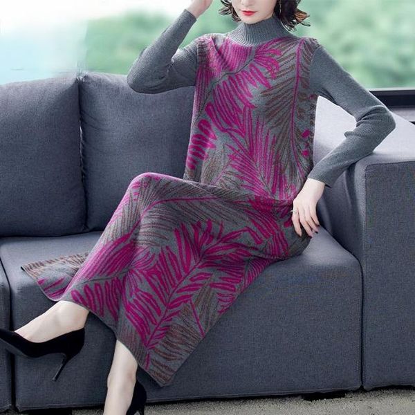 casual dresses jacquard knitted sweater dress women 2021 autumn winter fashion turtleneck long sleeve pullover clothing x357, Black;gray
casual dresses jacquard knitted sweater dress women 2021 autumn winter fashion turtleneck long sleeve pullover clothing x357, Black;gray