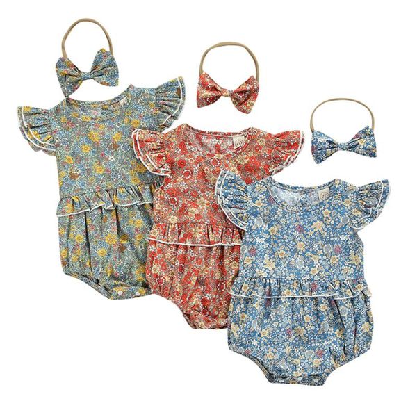 rompers 2pcs born baby girls romper 2021 summer floral print sleeve ruffle with headband toddler clothes 0-24m, Blue
rompers 2pcs born baby girls romper 2021 summer floral print sleeve ruffle with headband toddler clothes 0-24m, Blue