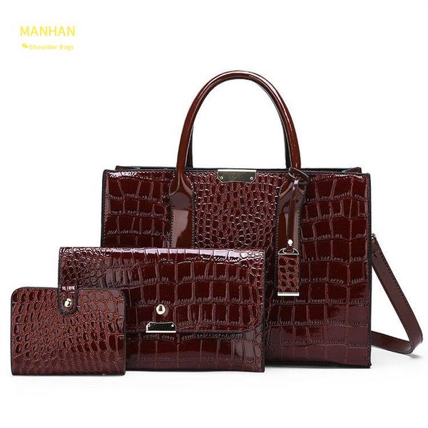 evening bags 3pcs women bag set fashion pu leather ladies handbag solid color crocodile quality messenger shoulder wallet 2021
evening bags 3pcs women bag set fashion pu leather ladies handbag solid color crocodile quality messenger shoulder wallet 2021