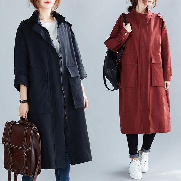 plus size trench coat women's 2021 spring autumn korean fashion loose black big pocket windbreaker female outerwear cardigan coats, Tan;black
plus size trench coat women's 2021 spring autumn korean fashion loose black big pocket windbreaker female outerwear cardigan coats, Tan;black