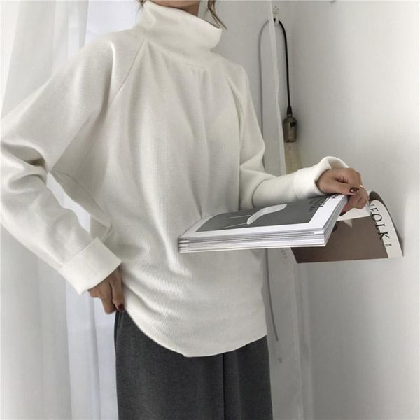 women's sweaters autumn/winter 2021 korean version loose age all-match high-neck padded pullover long-sleeved sweater women gx1494, White;black
women's sweaters autumn/winter 2021 korean version loose age all-match high-neck padded pullover long-sleeved sweater women gx1494, White;black