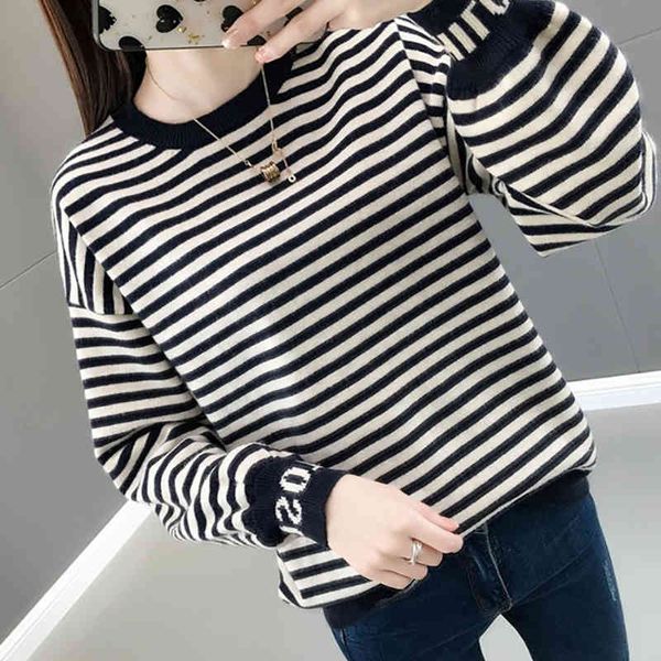 women's sweaters shintimes autumn winter korean style striped pullovers women female loose woman sweater long sleeve knit jumpers, White;black
women's sweaters shintimes autumn winter korean style striped pullovers women female loose woman sweater long sleeve knit jumpers, White;black
