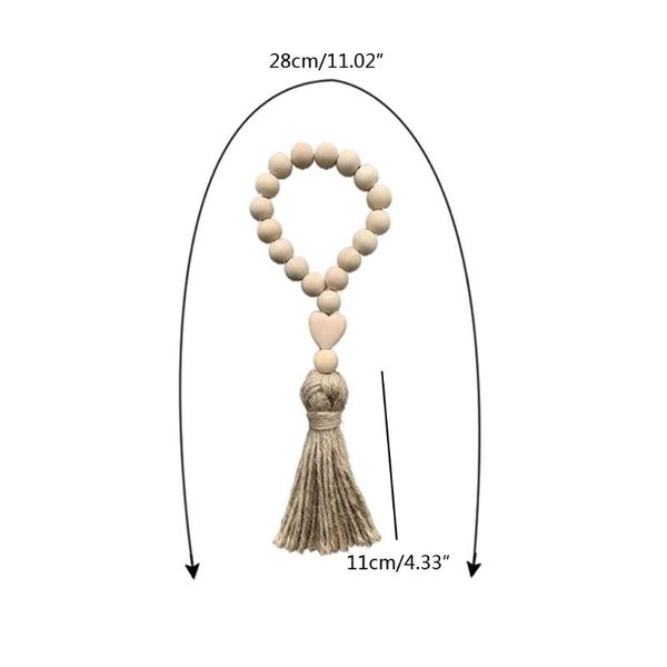 decorative objects & figurines wood bead garland with tassels farmhouse home decoration room decor g5gb
decorative objects & figurines wood bead garland with tassels farmhouse home decoration room decor g5gb
