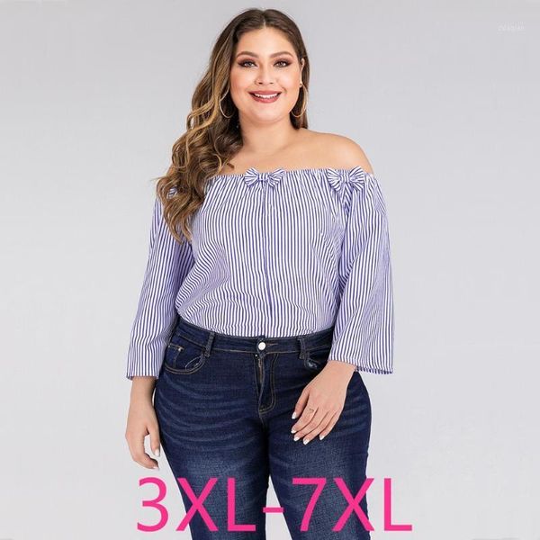 spring summer plus size for women large blouse loose casual long sleeve off shoulder stripe shirt blue 3xl 4xl 5xl 6xl 7xl women's blo, White
spring summer plus size for women large blouse loose casual long sleeve off shoulder stripe shirt blue 3xl 4xl 5xl 6xl 7xl women's blo, White
