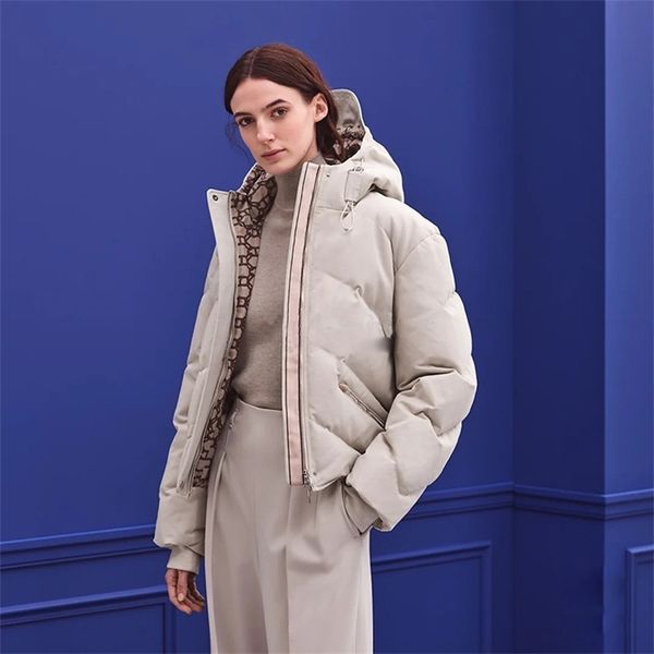 2021 autumn winter he hooded white goose down short warm jacket women's fashion coat, Black
2021 autumn winter he hooded white goose down short warm jacket women's fashion coat, Black