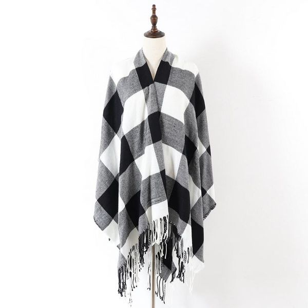 scarves women winter plaid cap wraps wool ladies scarf classic neckerchief shawls femme poncho, Blue;gray
scarves women winter plaid cap wraps wool ladies scarf classic neckerchief shawls femme poncho, Blue;gray