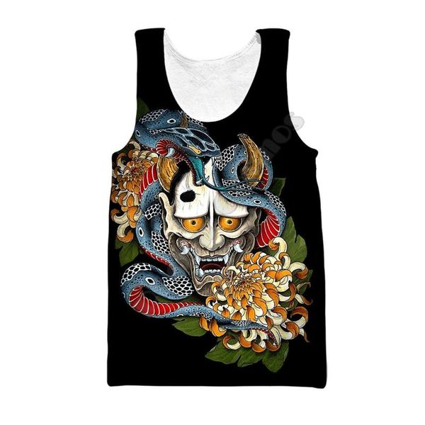 men' tank men for women summer japan mask 3d all over printed sleeveless tees casual treetwear vest 02, White;black
men' tank men for women summer japan mask 3d all over printed sleeveless tees casual treetwear vest 02, White;black