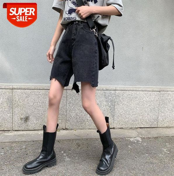 high waist bf style denim short loose wild casual five-point pants trend #ov4l, Black;gray
high waist bf style denim short loose wild casual five-point pants trend #ov4l, Black;gray
