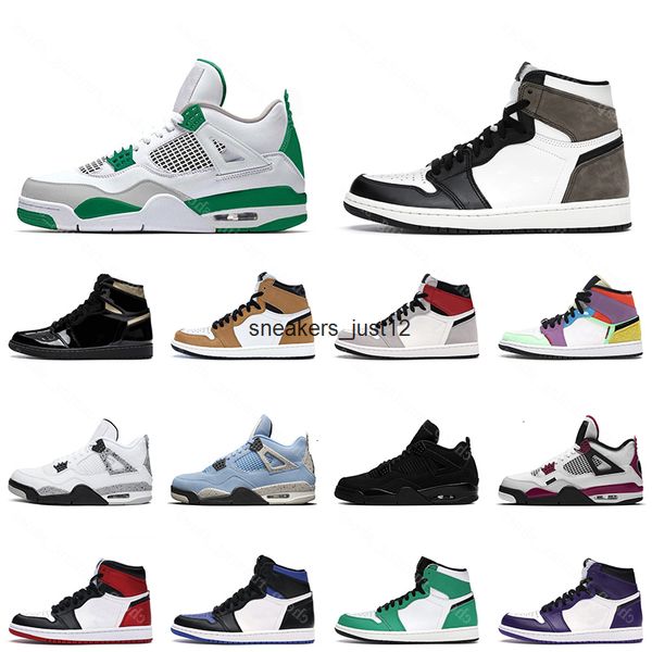 1 obsidian men women basketball shoes 1s black toe lucky green bred 4 4s cat white cement mens trainer sports sneakers
1 obsidian men women basketball shoes 1s black toe lucky green bred 4 4s cat white cement mens trainer sports sneakers