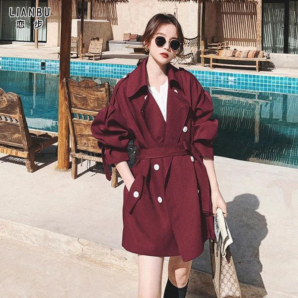 women's trench coats tooling windbreaker women 2021 autumn winter korean british belt temperament coat double breasted ladies outwear y, Tan;black
women's trench coats tooling windbreaker women 2021 autumn winter korean british belt temperament coat double breasted ladies outwear y, Tan;black