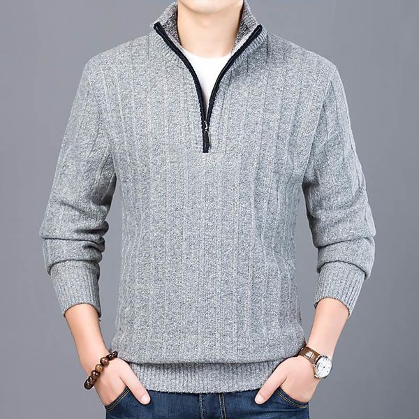 men's sweaters sweater 2021 fashion brand men half zip pullover slim fit jumpers knitwear thick autumn korean style casual clothing mal, White;black
men's sweaters sweater 2021 fashion brand men half zip pullover slim fit jumpers knitwear thick autumn korean style casual clothing mal, White;black
