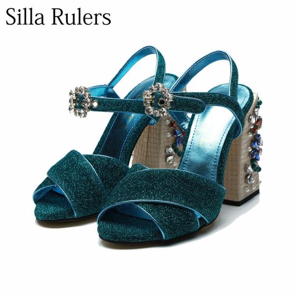 dress shoes silla rulers 2021 retro green sequined cloth crystal high heel 10cm sandals open toe women ladies' party, Black
dress shoes silla rulers 2021 retro green sequined cloth crystal high heel 10cm sandals open toe women ladies' party, Black