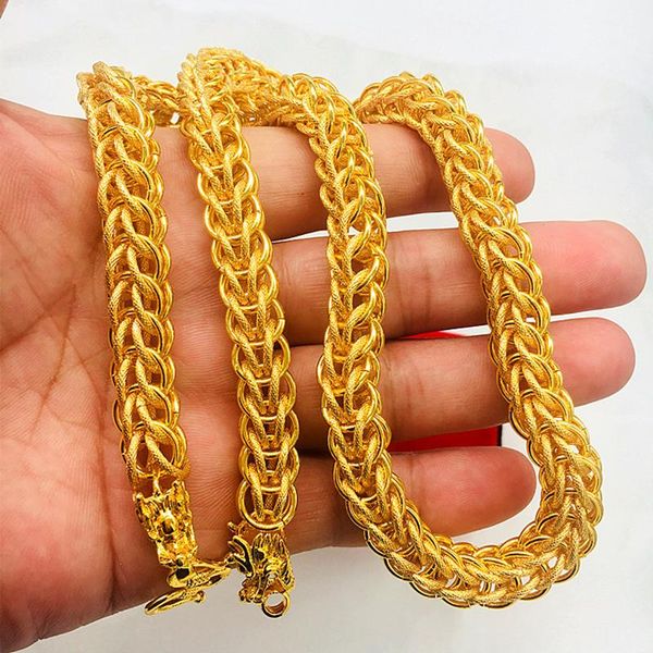 chains 130g heavy hip hop 24" men 10mm hollow cloth pattern link chain 18k gold necklace with double dragon head, Silver
chains 130g heavy hip hop 24" men 10mm hollow cloth pattern link chain 18k gold necklace with double dragon head, Silver