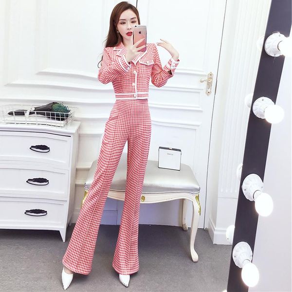 women's two piece pants 2pcs tweed plaid suit set women ol lady work office wear short crop jacket high waist, White
women's two piece pants 2pcs tweed plaid suit set women ol lady work office wear short crop jacket high waist, White