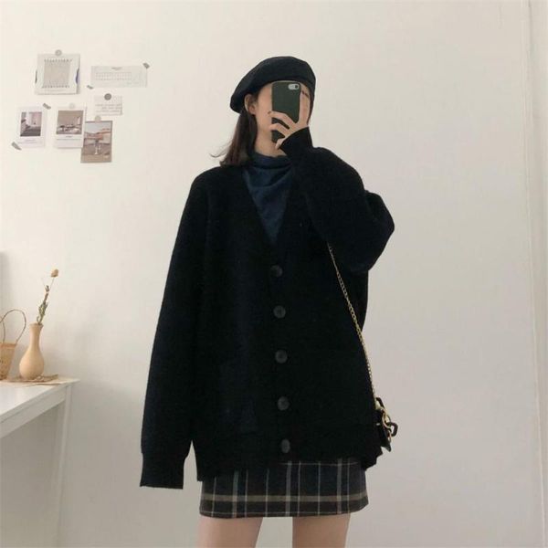 women's knits & tees 2021 autumn winter female sweater korean cardigan women v-neck college retro vintage single breasted teens knitted, White
women's knits & tees 2021 autumn winter female sweater korean cardigan women v-neck college retro vintage single breasted teens knitted, White