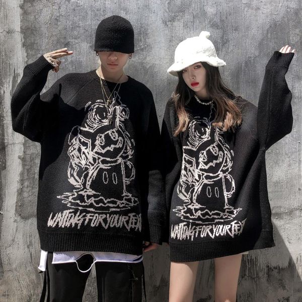 men's sweaters hip hop punk oversized harajuku men clothing streetwear mens couple clothes sweater fashion 2021, White;black
men's sweaters hip hop punk oversized harajuku men clothing streetwear mens couple clothes sweater fashion 2021, White;black