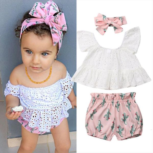 summer 3pcs newborn baby girl off shoulder lace white cactus shorts outfits set sunsuit
summer 3pcs newborn baby girl off shoulder lace white cactus shorts outfits set sunsuit