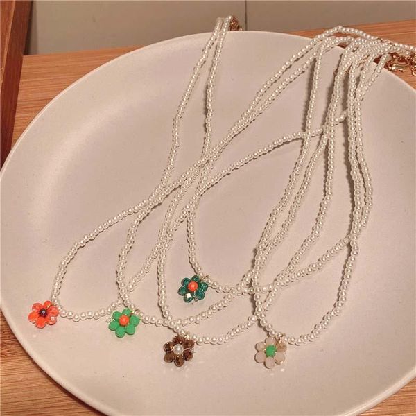 pendant necklaces boho little resin daisy white beaded necklace women girls fashion clavicle chain choker wedding party jewelry, Silver
pendant necklaces boho little resin daisy white beaded necklace women girls fashion clavicle chain choker wedding party jewelry, Silver