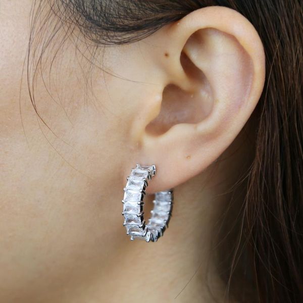 hoop & huggie fancy styles square baguette cz paved 18mm earring with silver plated wedding jewelry for women lady gift, Golden;silver
hoop & huggie fancy styles square baguette cz paved 18mm earring with silver plated wedding jewelry for women lady gift, Golden;silver