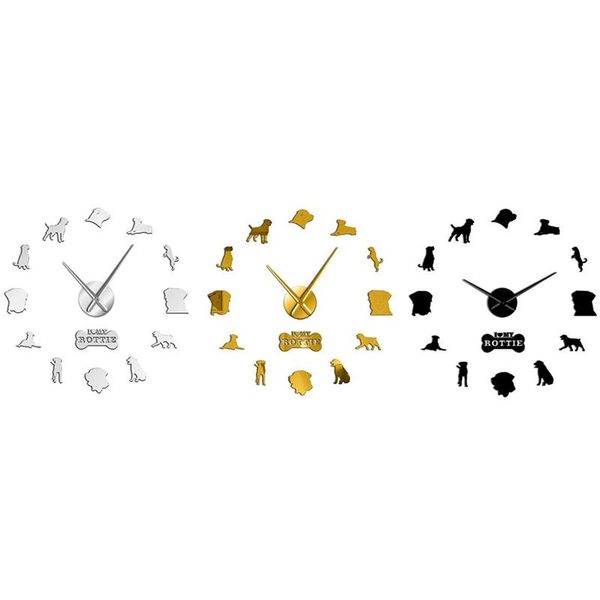 doggy 3d wall clock, diy creative living room clock background decoration sticker mute clocks
doggy 3d wall clock, diy creative living room clock background decoration sticker mute clocks