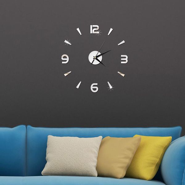 mirror surface wall clock loudspeaker mute modern decorative hanging clocks ornament home living room decoration sticker
mirror surface wall clock loudspeaker mute modern decorative hanging clocks ornament home living room decoration sticker