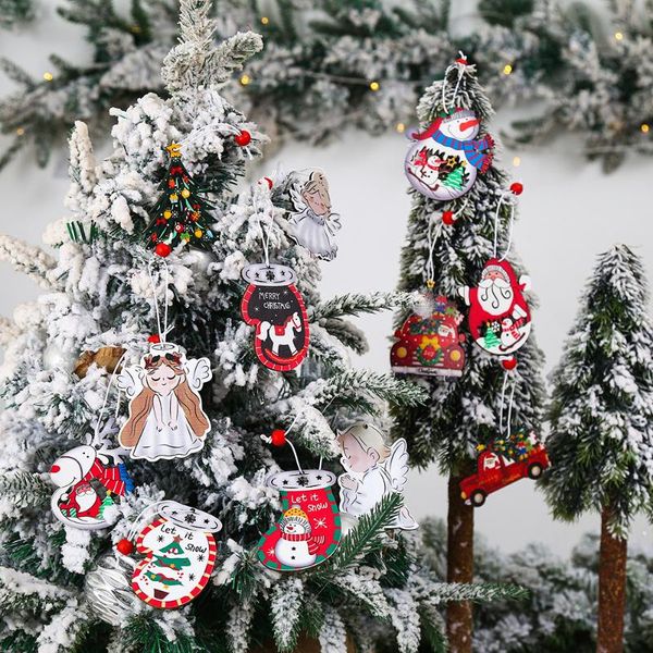 christmas decorations 9pcs wooden ornament snowman reindeer santa claus pendant tree 2021 xmas gift labels
christmas decorations 9pcs wooden ornament snowman reindeer santa claus pendant tree 2021 xmas gift labels