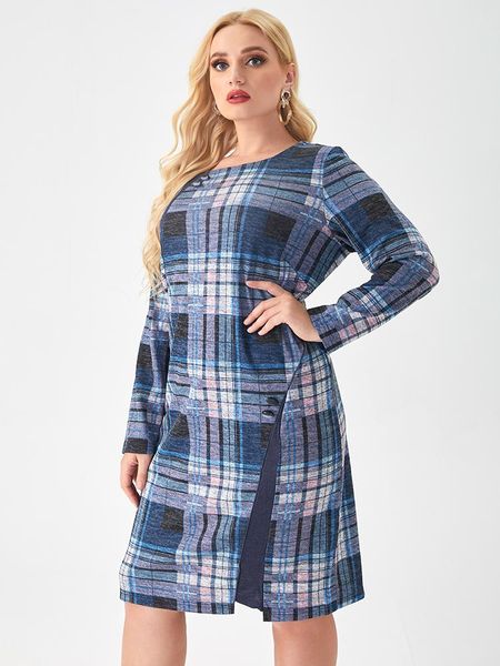 plus size dresses 2021 fall women clothing long sleeve plaid dress fashion ladies vintage elegant purple, Black
plus size dresses 2021 fall women clothing long sleeve plaid dress fashion ladies vintage elegant purple, Black