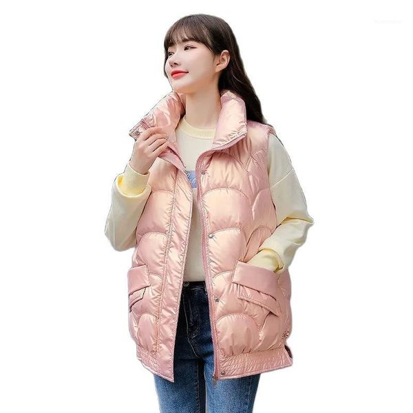 women's down & parkas jackets 2021 autumn winter fashion wotton vest coat female casual thicken warm glossy ladies waistcoat, Black
women's down & parkas jackets 2021 autumn winter fashion wotton vest coat female casual thicken warm glossy ladies waistcoat, Black