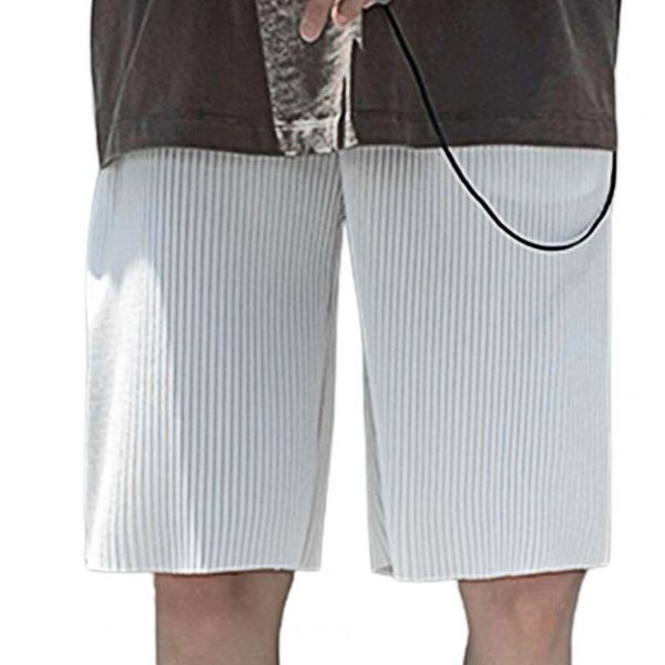 men's shorts casual men summer pleated solid color wide leg loose streetwear clothing, White;black
men's shorts casual men summer pleated solid color wide leg loose streetwear clothing, White;black