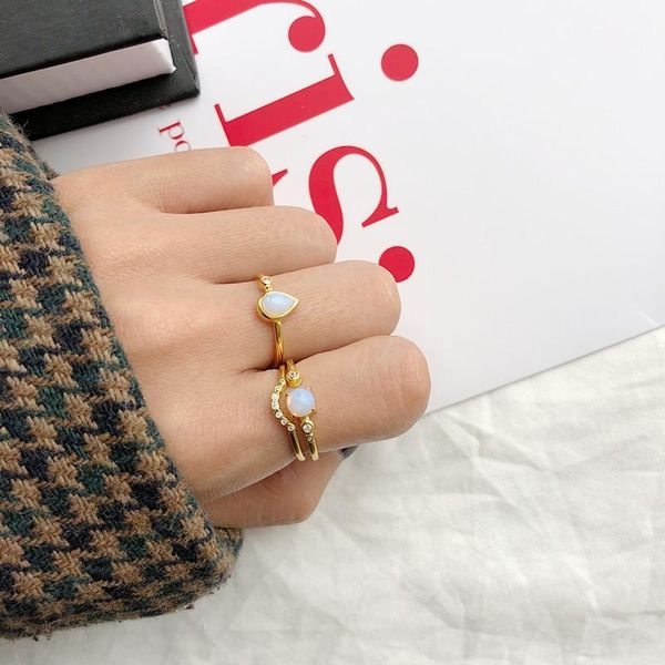 cluster rings 1pc authentic s925 sterling silver jewelry cz zircon arch bar /white opal set adjust tlj1064, Golden;silver
cluster rings 1pc authentic s925 sterling silver jewelry cz zircon arch bar /white opal set adjust tlj1064, Golden;silver