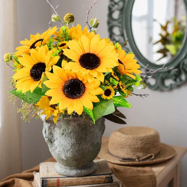 decorative flowers & wreaths 1bunch artificial sunflower silk flower bouquet for wedding party home garden decoration simulatio
decorative flowers & wreaths 1bunch artificial sunflower silk flower bouquet for wedding party home garden decoration simulatio